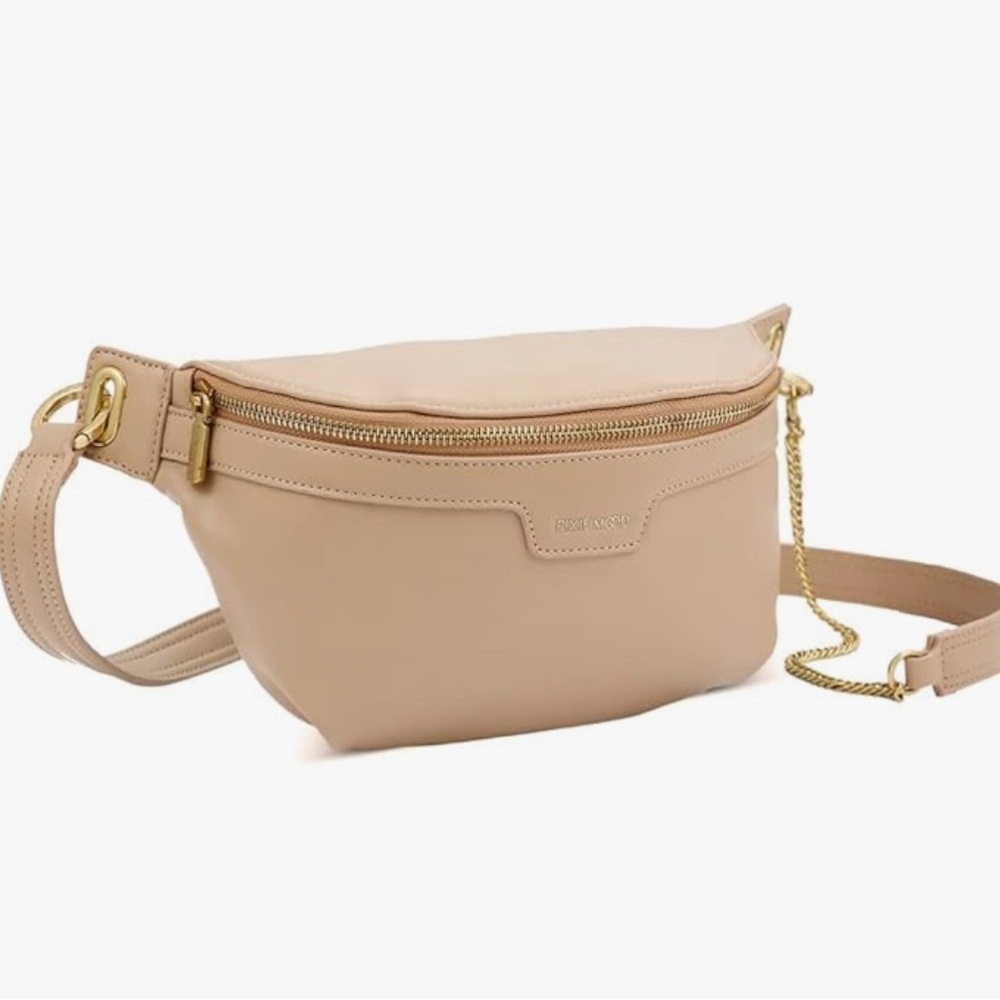 Pixie Mood Brooklyn Recycled Nylon Crossbody Tan … - image 1